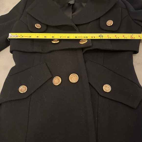 Smythe Military Black Pea Coat 4 - Picture 4 of 7